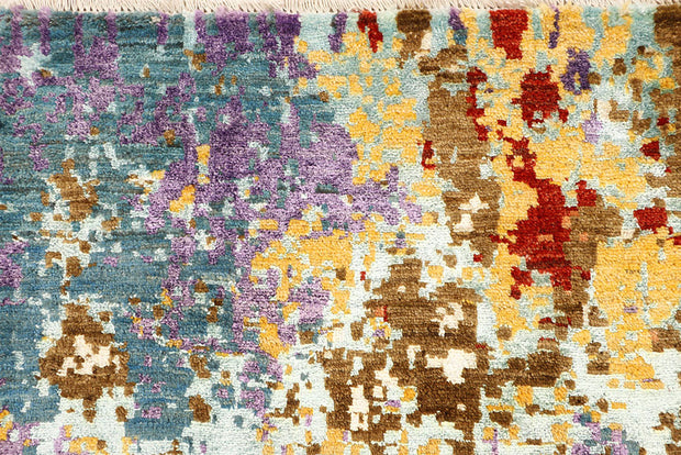 Multi Colored Abstract 4'  1" x 6'  3" - No. QA65491