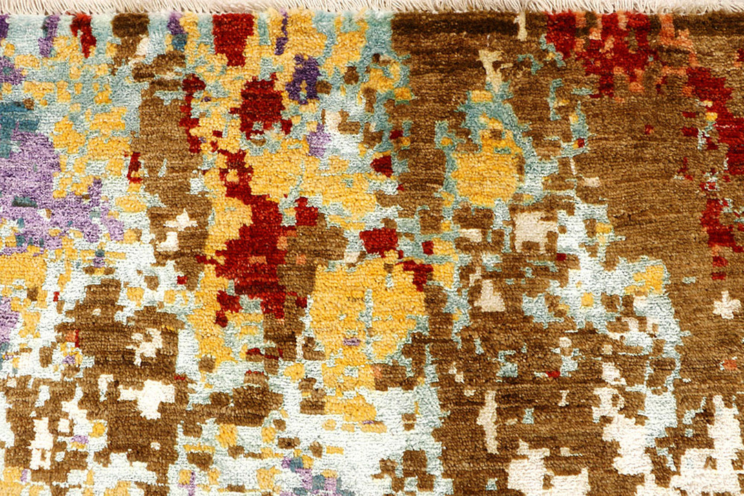 Multi Colored Abstract 4'  1" x 6'  3" - No. QA65491