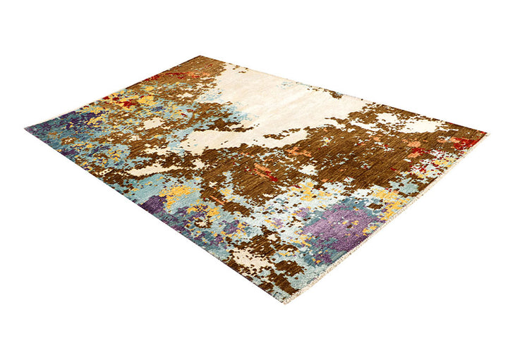 Multi Colored Abstract 4'  1" x 6'  3" - No. QA65491