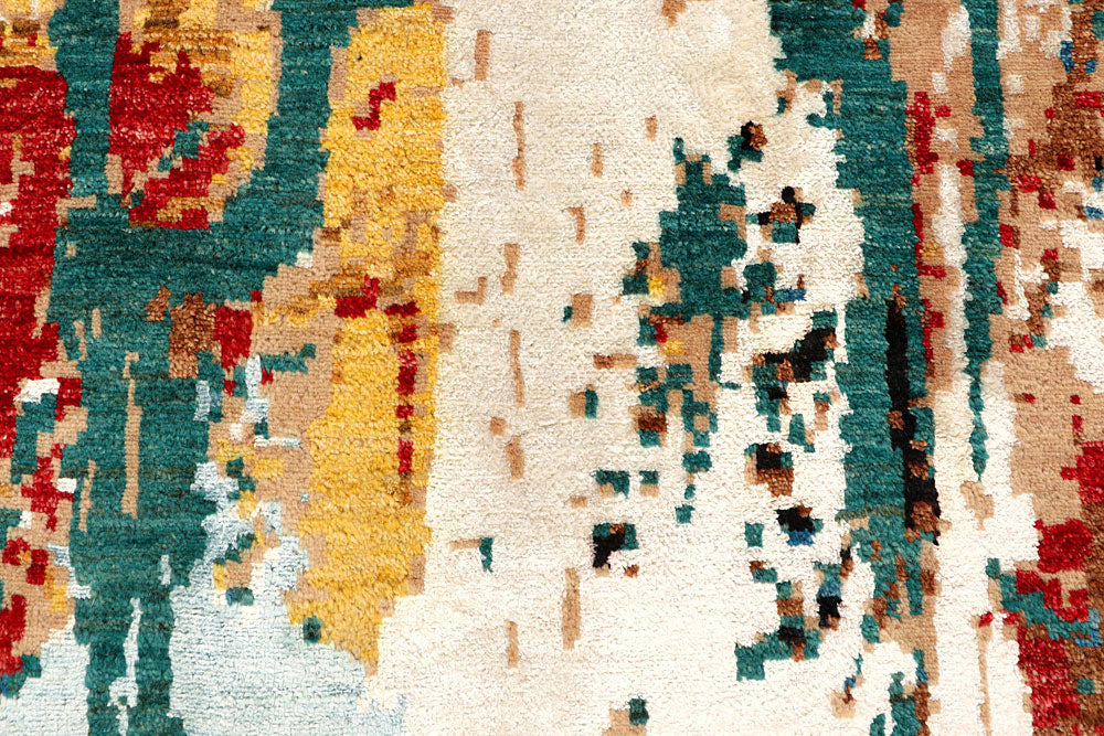 Multi Colored Abstract 5' 1 x 8' 2 - No. 66253 - ALRUG Rug Store