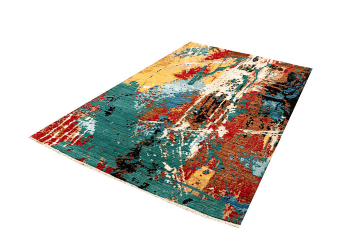 Multi Colored Abstract 5' 1 x 8' 2 - No. 66253 - ALRUG Rug Store