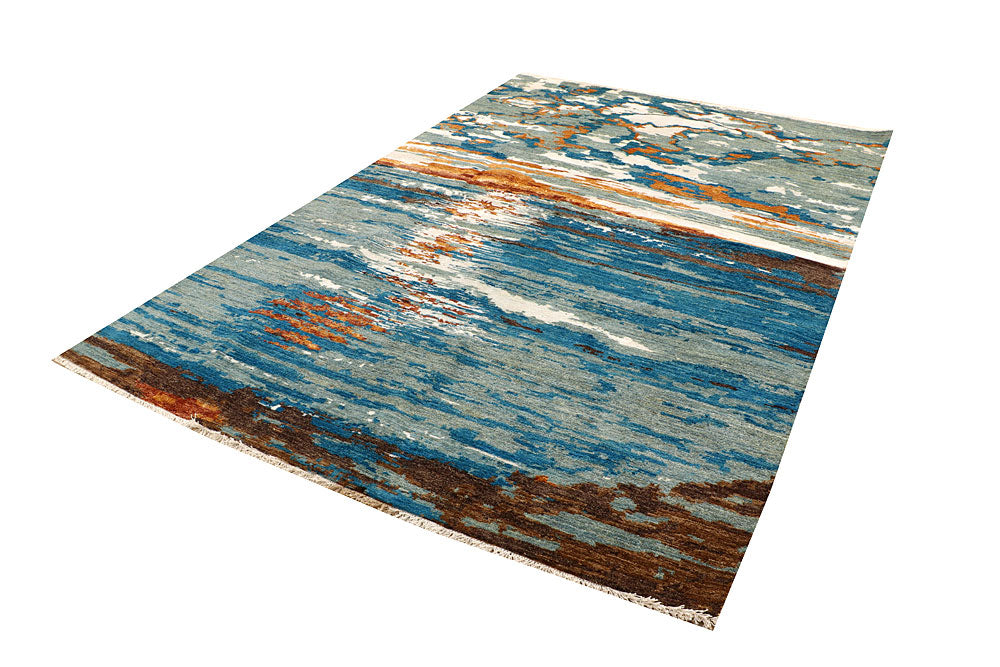 Multi Colored Abstract 6' 2 x 9' 3 - No. 66255 - ALRUG Rug Store