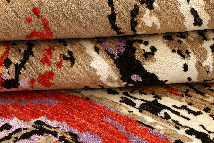 Multi Colored Abstract 5'  2" x 8'  3" - No. QA52952