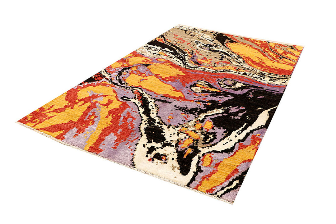 Multi Colored Abstract 5'  2" x 8'  3" - No. QA52952