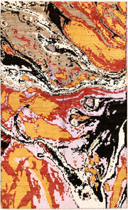 Multi Colored Abstract 5' 2 x 8' 3 - No. 66257 - ALRUG Rug Store