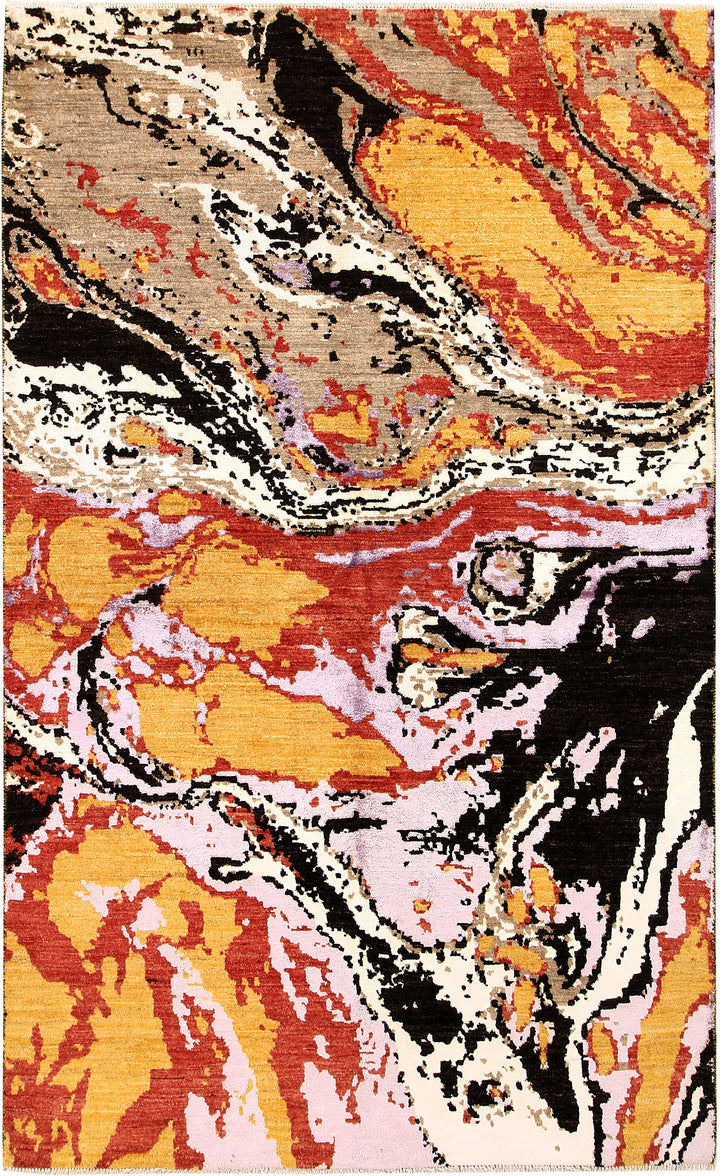 Multi Colored Abstract 5'  2" x 8'  3" - No. QA52952