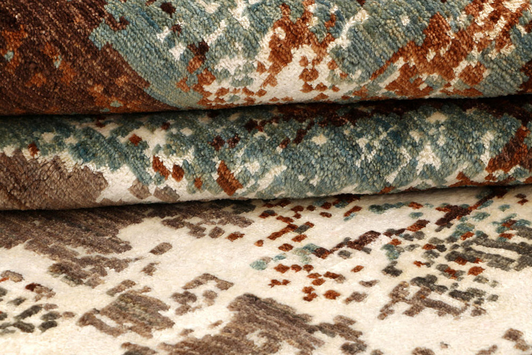 Multi Colored Abstract 8'  x" 10'  4" - No. QA90961