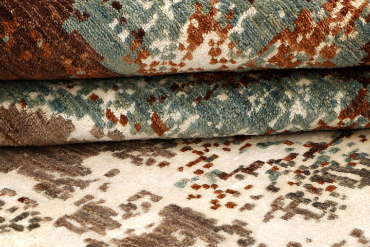 Multi Colored Abstract 8'  x" 10'  4" - No. QA90961