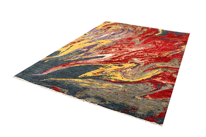 Multi Colored Abstract 6' 1 x 9' 1 - No. 66259 - ALRUG Rug Store