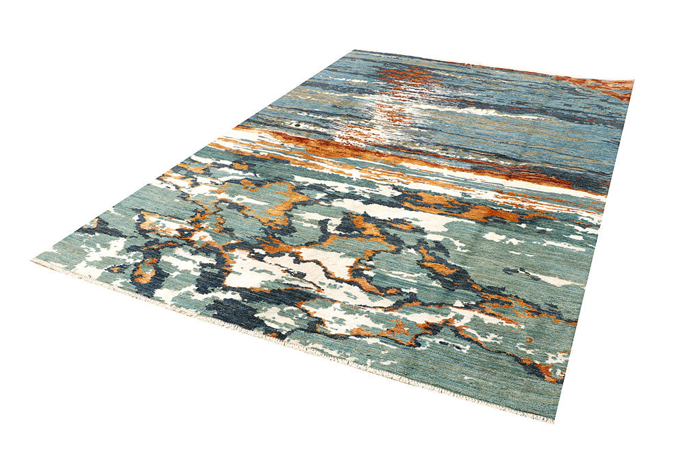 Multi Colored Abstract 6' 3 x 9' 3 - No. 66261 - ALRUG Rug Store