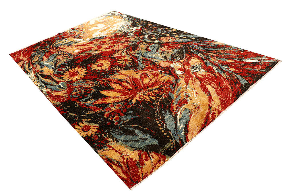 Multi Colored Abstract 6' 7 x 9' 8 - No. 66264 - ALRUG Rug Store