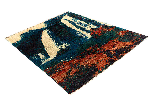 Multi Colored Abstract 5' x 6' 6 - No. 66294 - ALRUG Rug Store
