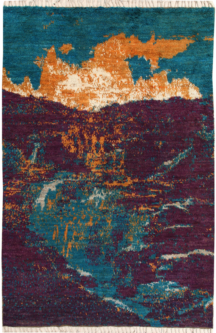 Multi Colored Abstract 6' 7 x 9' 8 - No. 66315 - ALRUG Rug Store