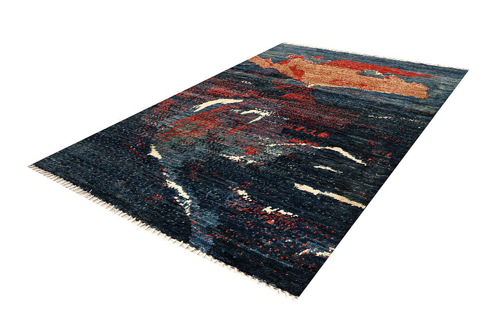 Multi Colored Abstract 6' 4 x 9' 7 - No. 66319 - ALRUG Rug Store