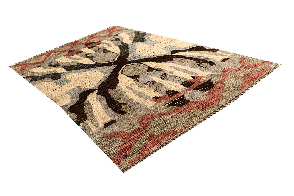 Multi Colored Abstract 6' 8 x 10' - No. 66320 - ALRUG Rug Store