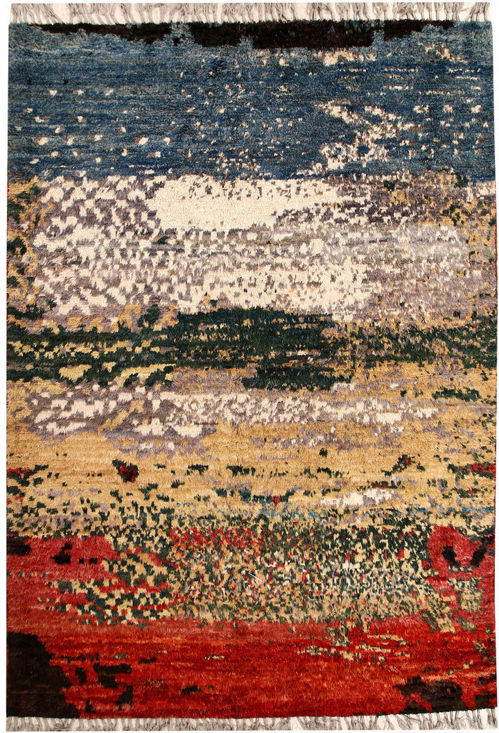Multi Colored Abstract 6' 11 x 9' 9 - No. 66354 - ALRUG Rug Store