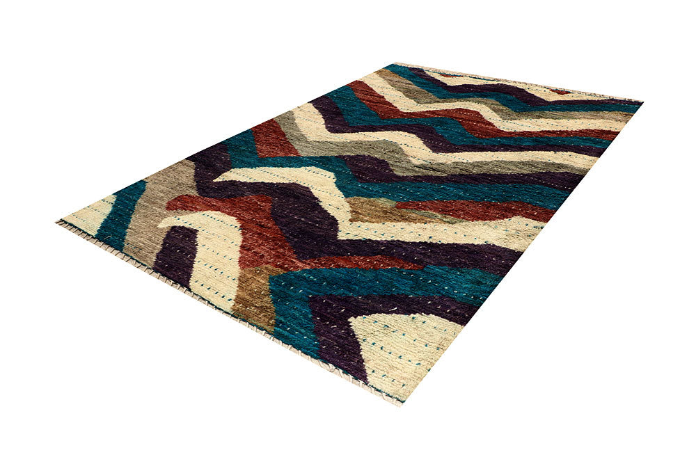 Multi Colored Abstract 6' 9 x 9' 5 - No. 66356 - ALRUG Rug Store
