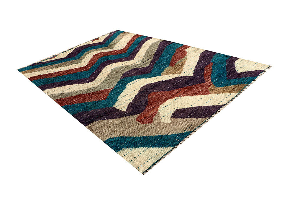 Multi Colored Abstract 6' 9 x 9' 5 - No. 66356 - ALRUG Rug Store