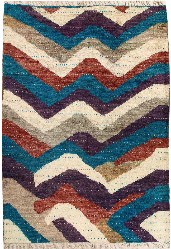 Multi Colored Abstract 6' 9 x 9' 5 - No. 66356 - ALRUG Rug Store