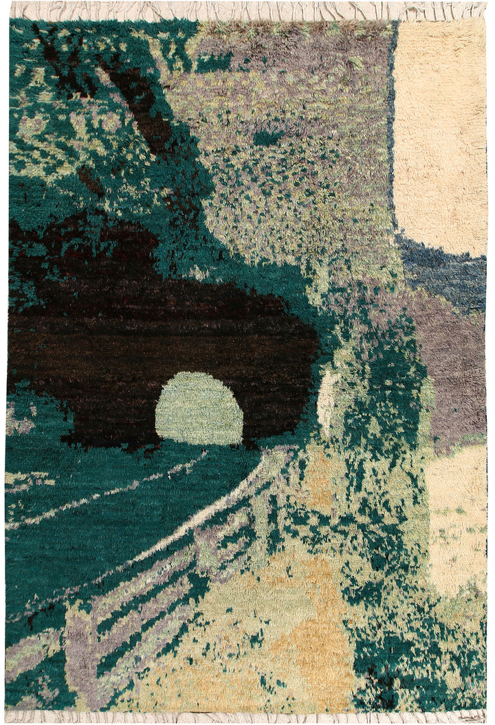 Multi Colored Abstract 6' 6 x 9' 5 - No. 66364 - ALRUG Rug Store