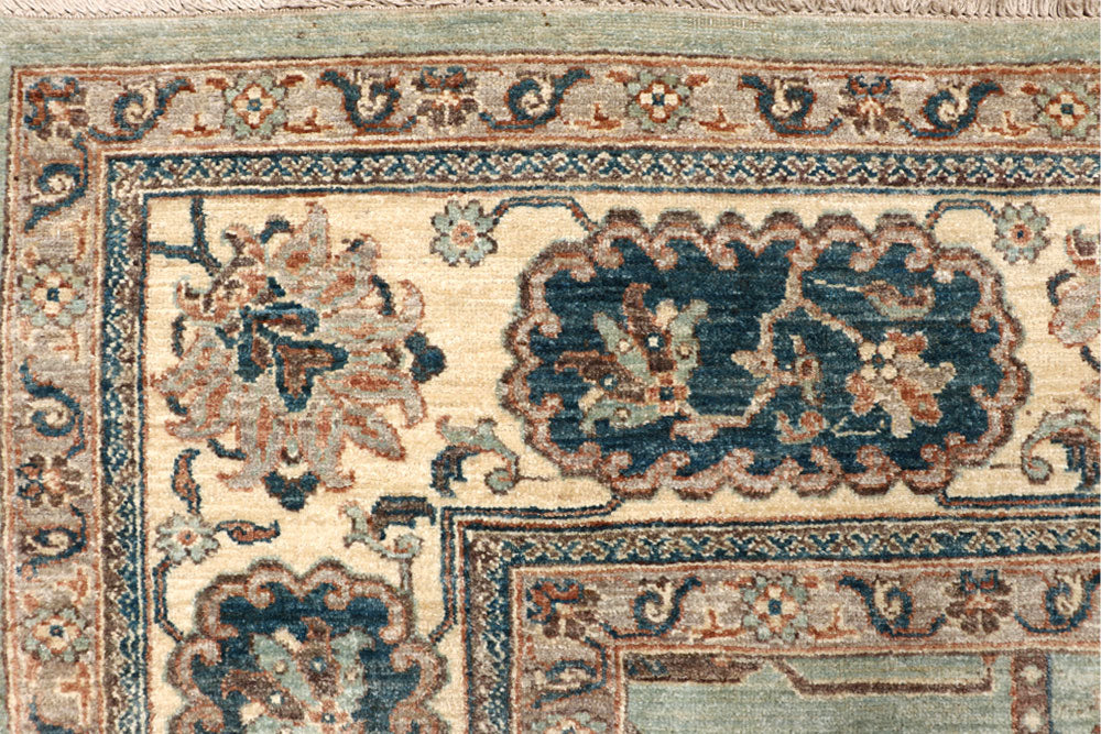 Dark Sea Green Ziegler 7' 10 x 10' - No. 66372 - ALRUG Rug Store