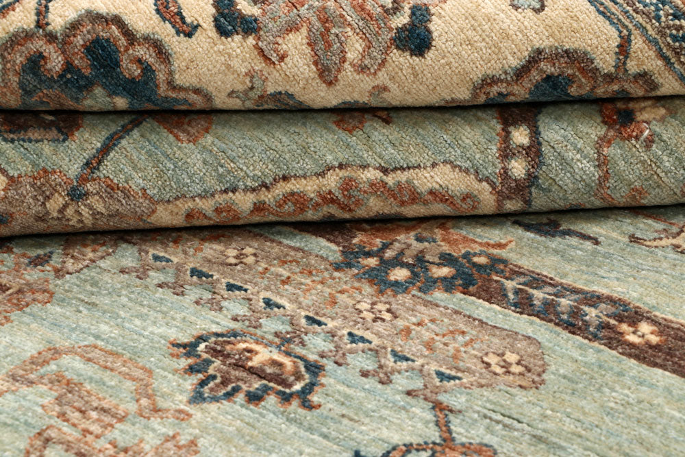 Dark Sea Green Ziegler 7' 10 x 10' - No. 66372 - ALRUG Rug Store