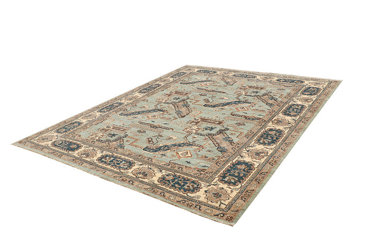 Dark Sea Green Ziegler 7' 10 x 10' - No. 66372 - ALRUG Rug Store