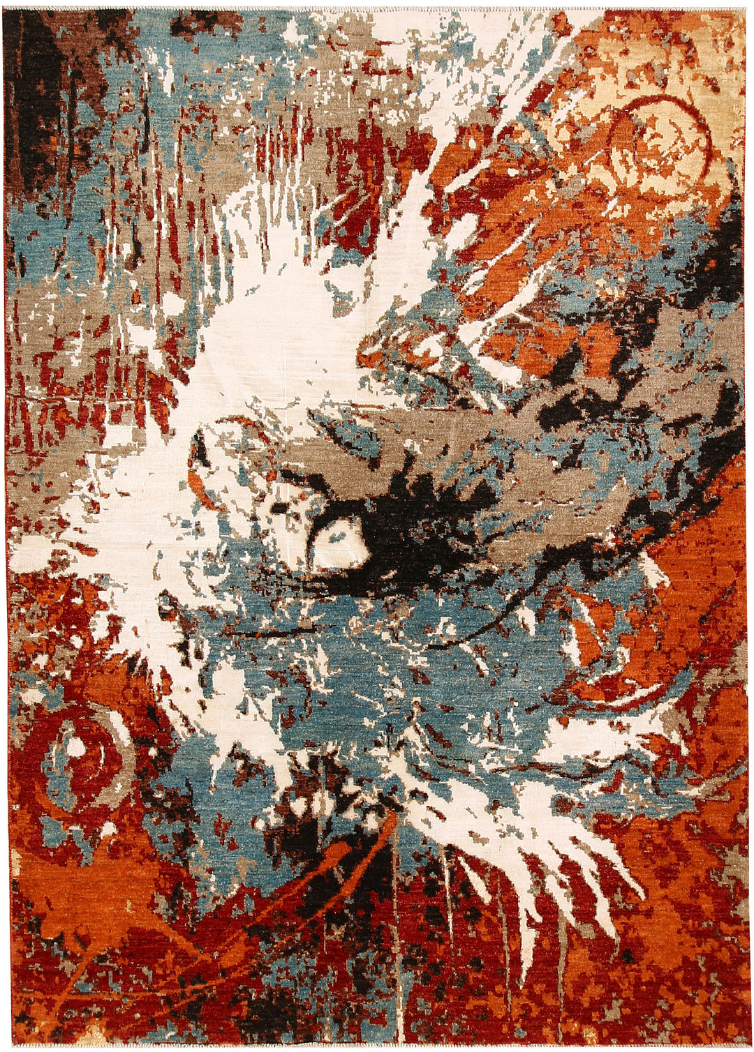 Multi Colored Abstract 5' 7 x 7' 10 - No. 66417 - ALRUG Rug Store