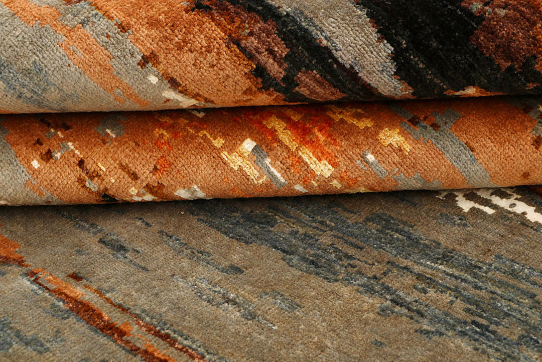 Multi Colored Abstract 6'  9" x 9'  9" - No. QA36738