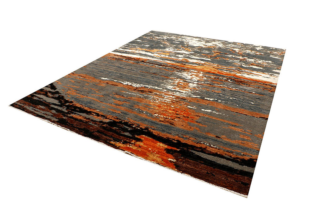 Multi Colored Abstract 8'  x" 9'  10" - No. QA55150