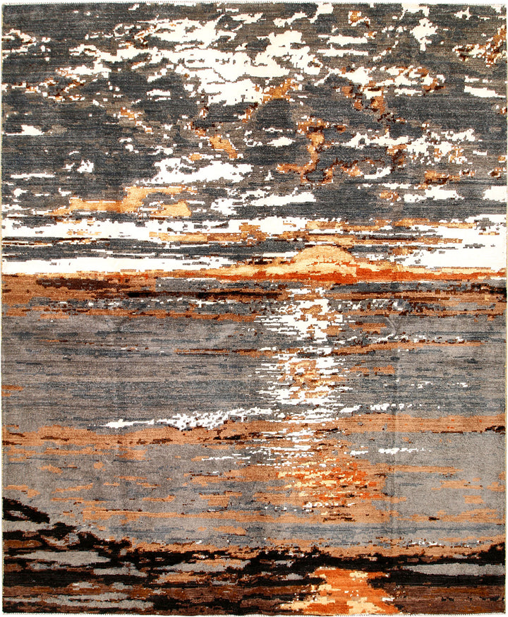 Multi Colored Abstract 8' x 9' 10 - No. 66421 - ALRUG Rug Store