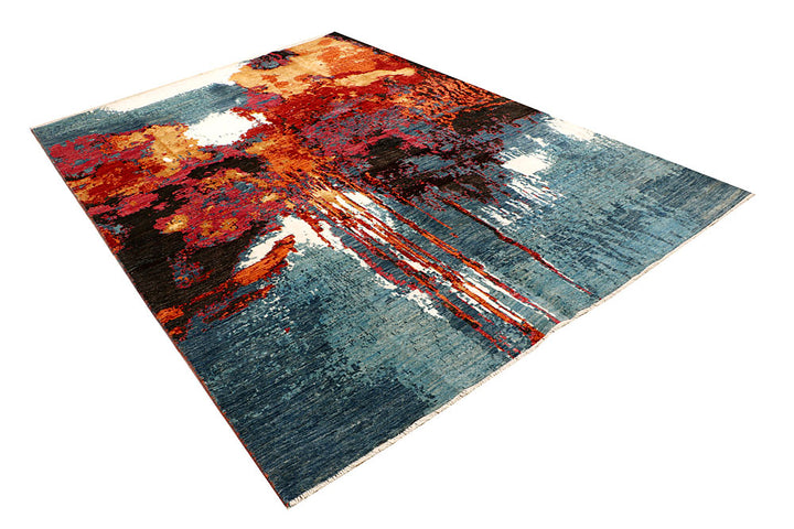 Multi Colored Abstract 6' 7 x 9' 4 - No. 66422 - ALRUG Rug Store