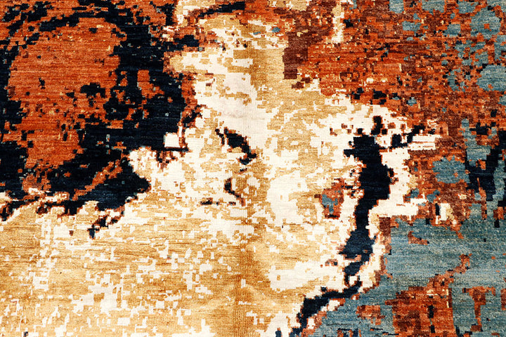 Multi Colored Abstract 7'  10" x 9'  9" - No. QA41785