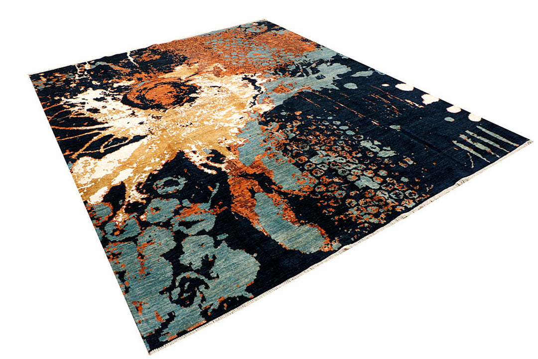 Multi Colored Abstract 7'  10" x 9'  9" - No. QA41785