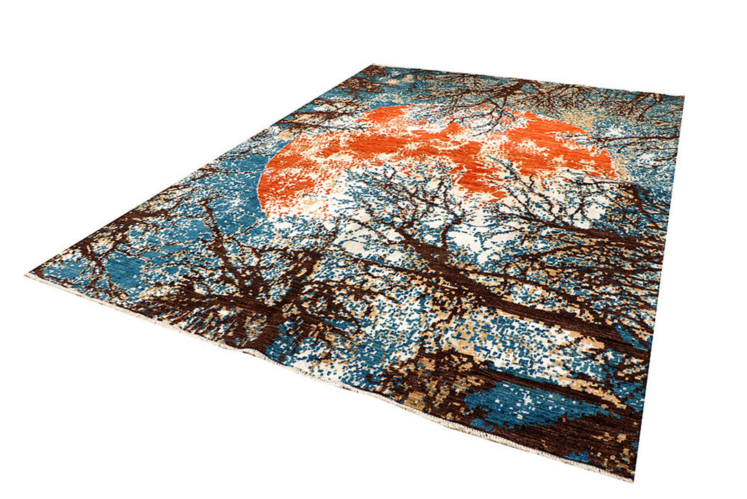 Multi Colored Abstract 7'  11" x 10'  10" - No. QA57554