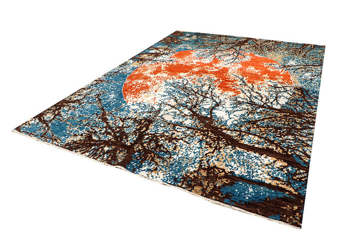 Multi Colored Abstract 7'  11" x 10'  10" - No. QA57554