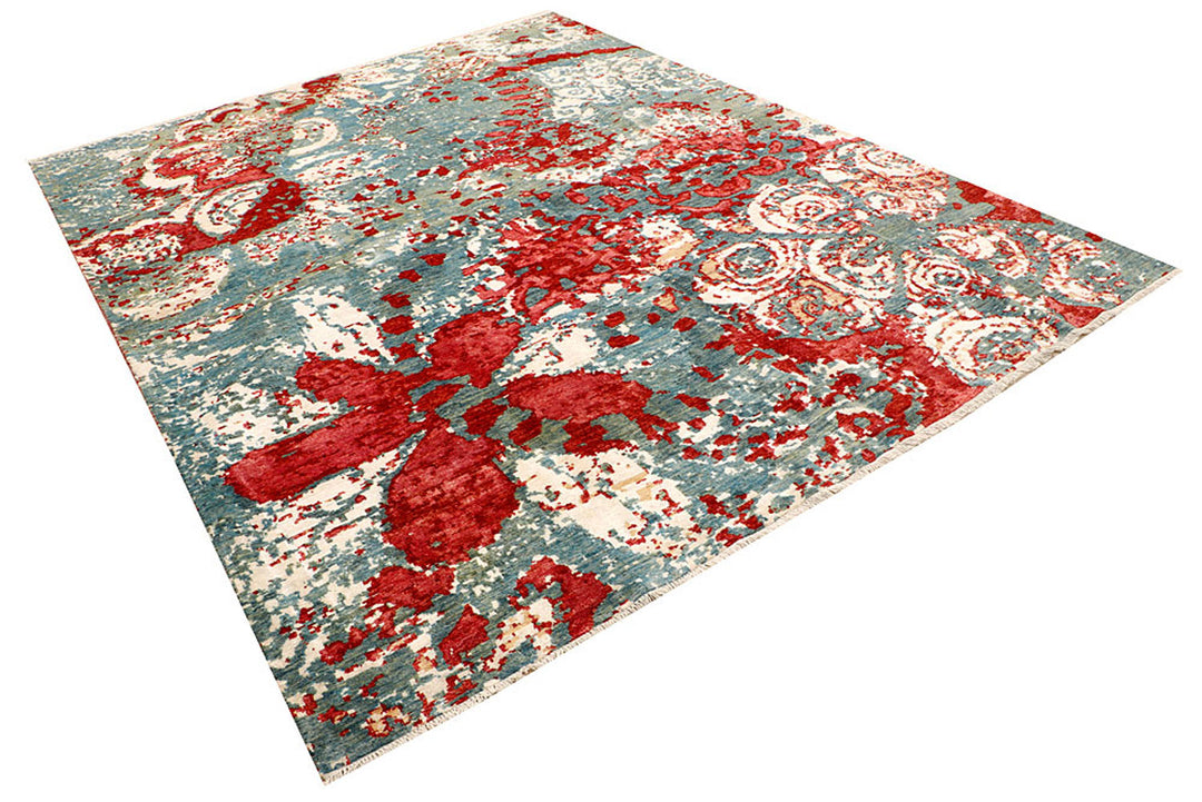 Multi Colored Abstract 7'  9" x 9'  9" - No. QA84206