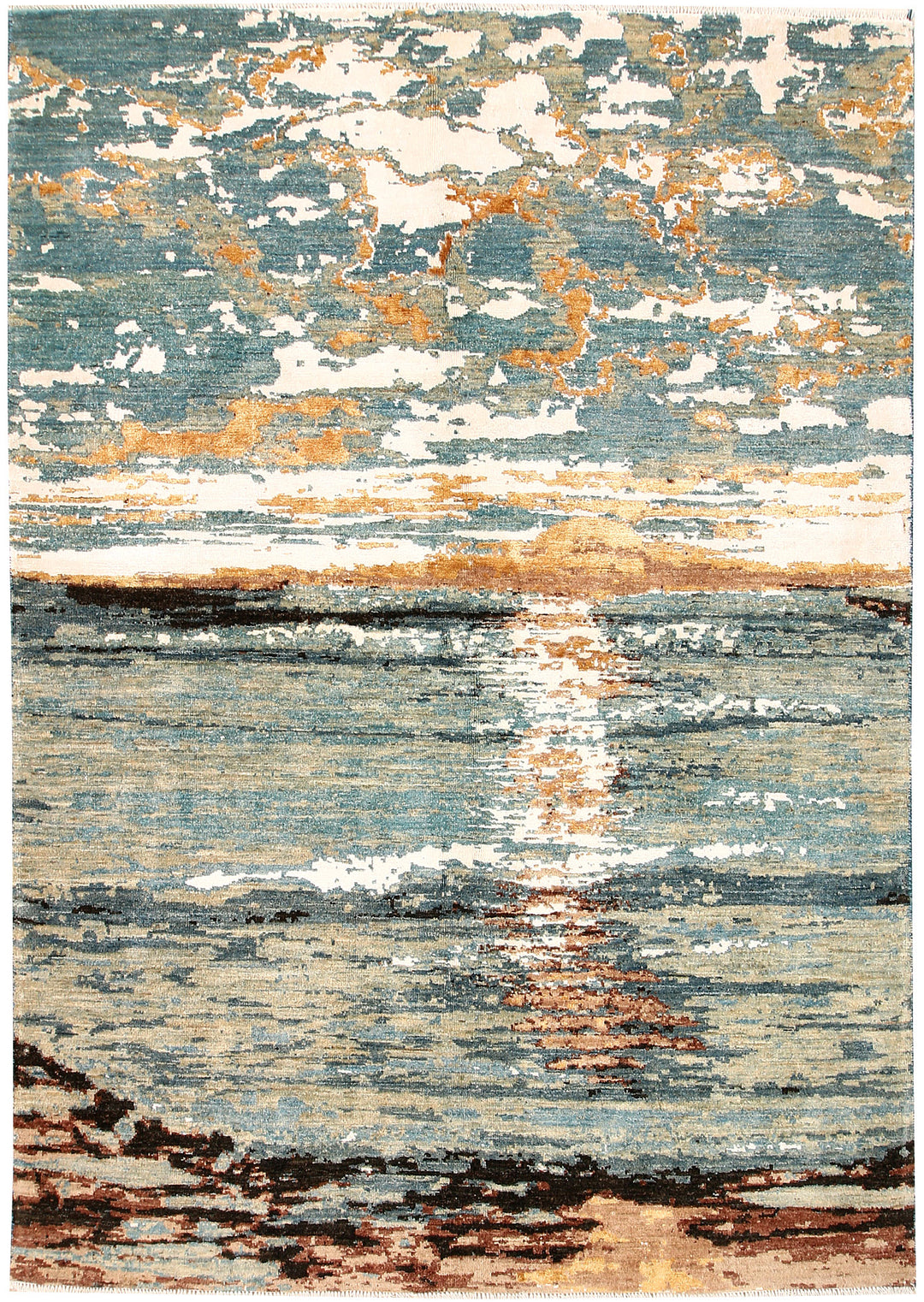 Multi Colored Abstract 5' 7 x 7' 10 - No. 66428 - ALRUG Rug Store