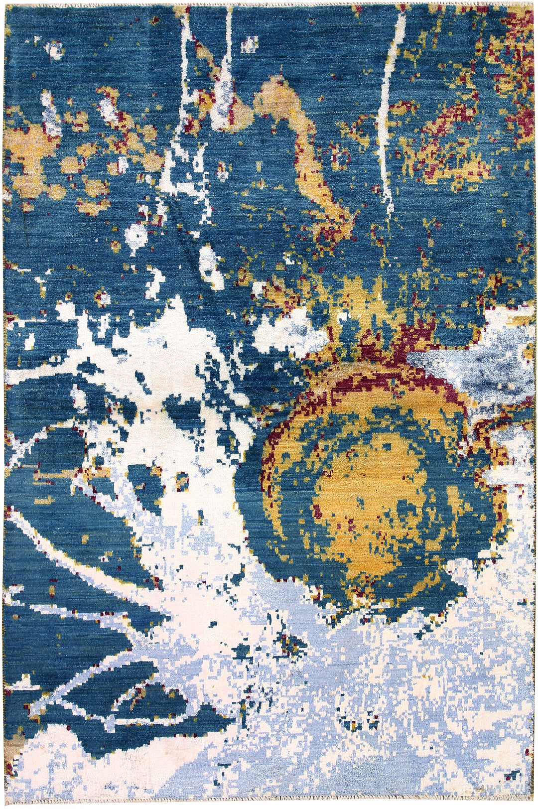 Afghan Abstract Rug 4' 2 x 6' 3 Hand-Knotted
