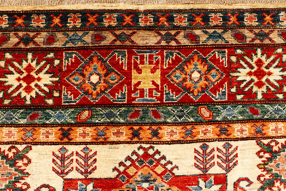 Cornsilk Kazak 5' 7 x 7' 11 - No. 66468 - ALRUG Rug Store