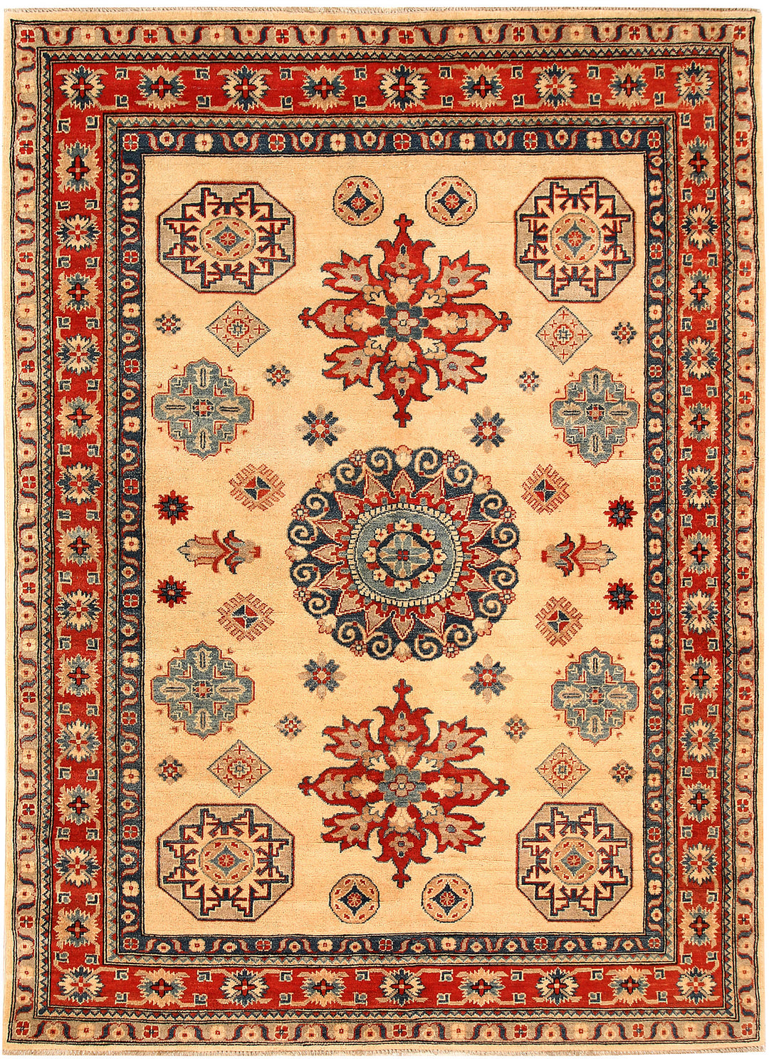 Navajo White Kazak 6' x 8' 6 - No. 66471 - ALRUG Rug Store