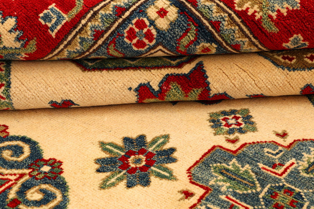 Bisque Kazak 5' 8 x 9' 5 - No. 66476 - ALRUG Rug Store