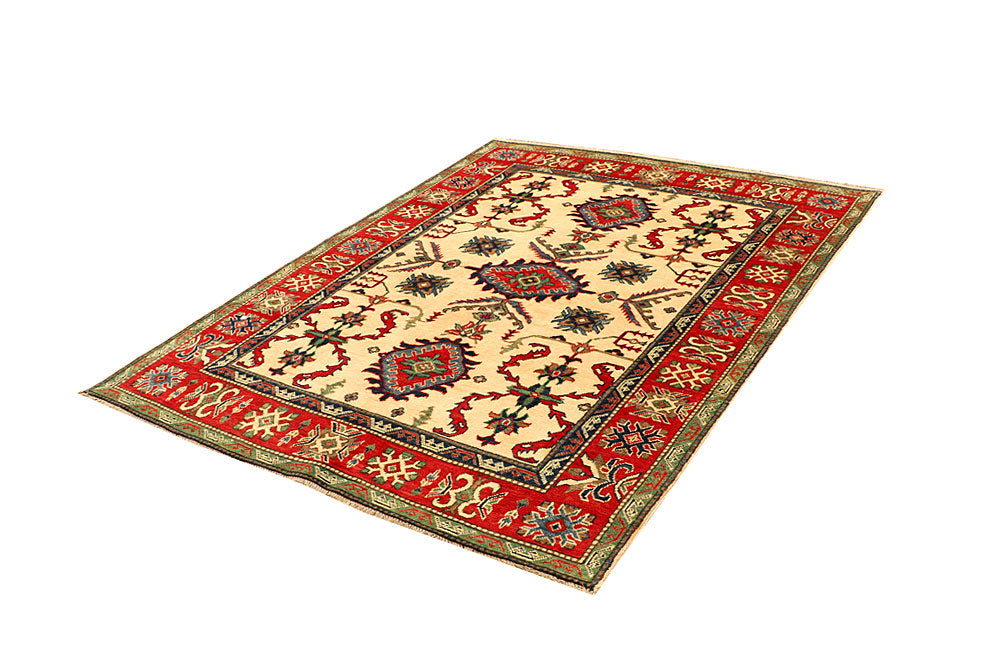 Cornsilk Kazak 5' x 6' 6 - No. 66487 - ALRUG Rug Store