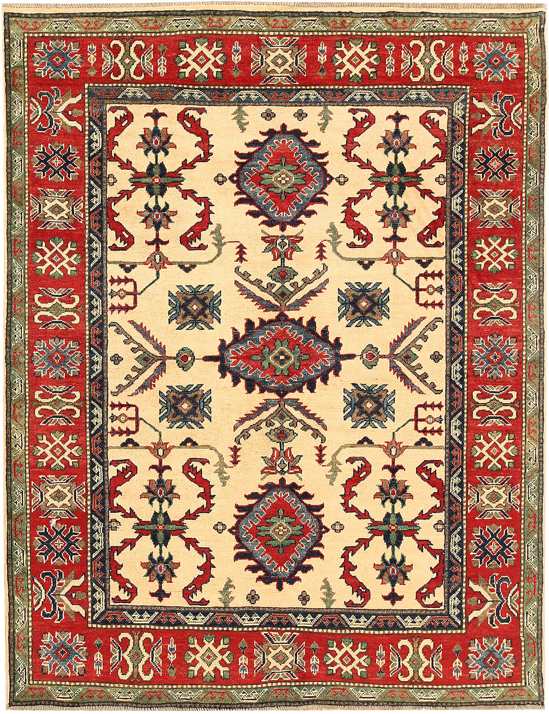 Cornsilk Kazak 5' x 6' 6 - No. 66487 - ALRUG Rug Store