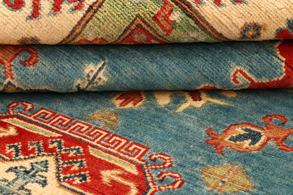 Cadet Blue Kazak 5' 6 x 8' 4 - No. 66492 - ALRUG Rug Store