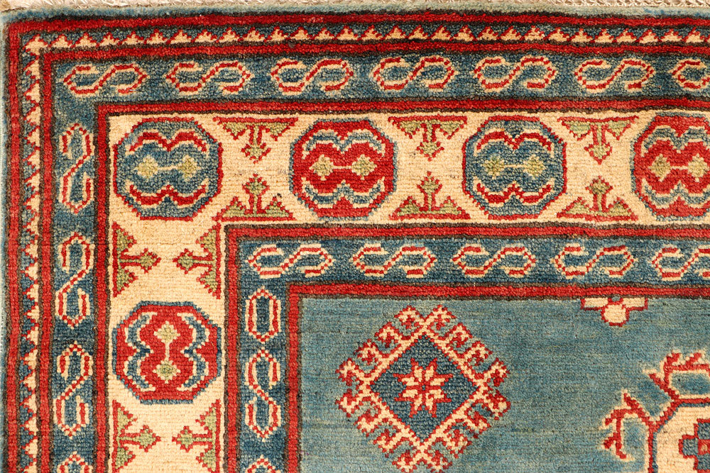 Cadet Blue Kazak 5' x 6' 7 - No. 66498 - ALRUG Rug Store