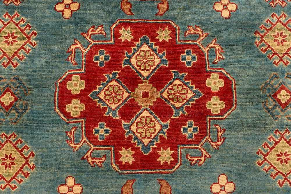 Cadet Blue Kazak 5' x 6' 7 - No. 66498 - ALRUG Rug Store