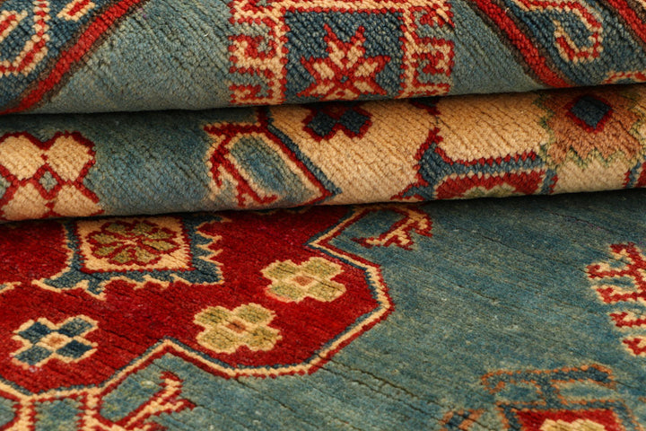 Cadet Blue Kazak 5' x 6' 7 - No. 66498 - ALRUG Rug Store