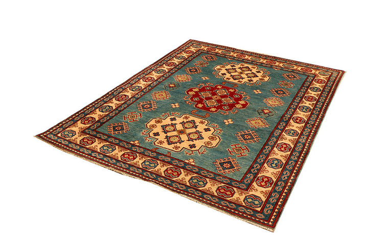 Cadet Blue Kazak 5' x 6' 7 - No. 66498 - ALRUG Rug Store