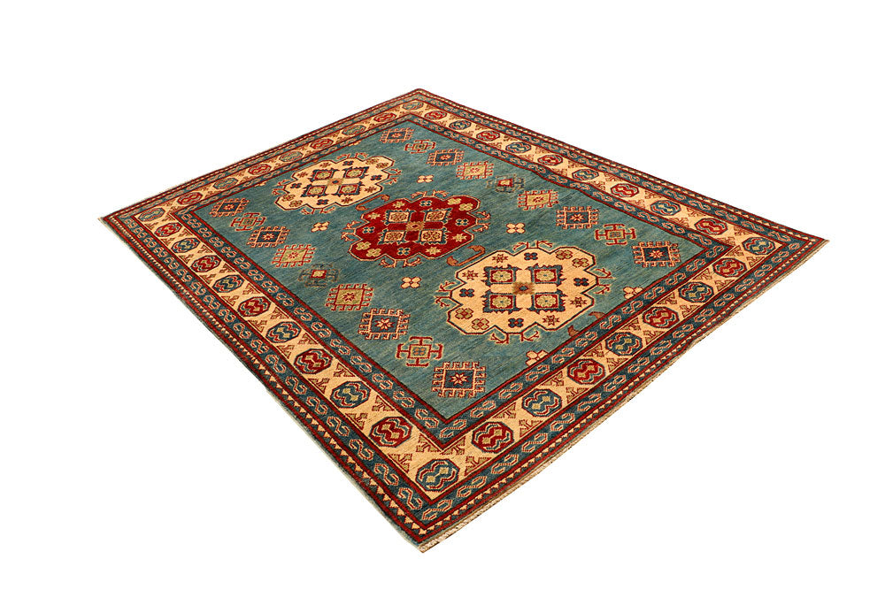 Cadet Blue Kazak 5' x 6' 7 - No. 66498 - ALRUG Rug Store